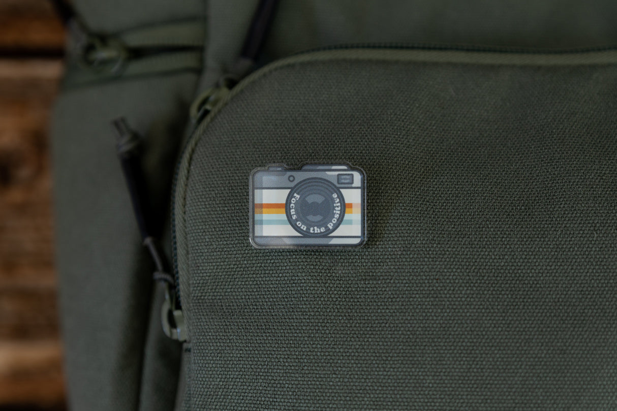 Retro Camera Acrylic Pin