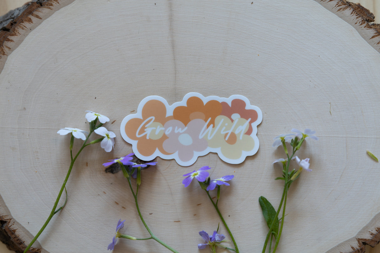 Grow Wild (Retro) Sticker