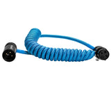 12-24" Coiled Low Profile Right Angle XLR Cable