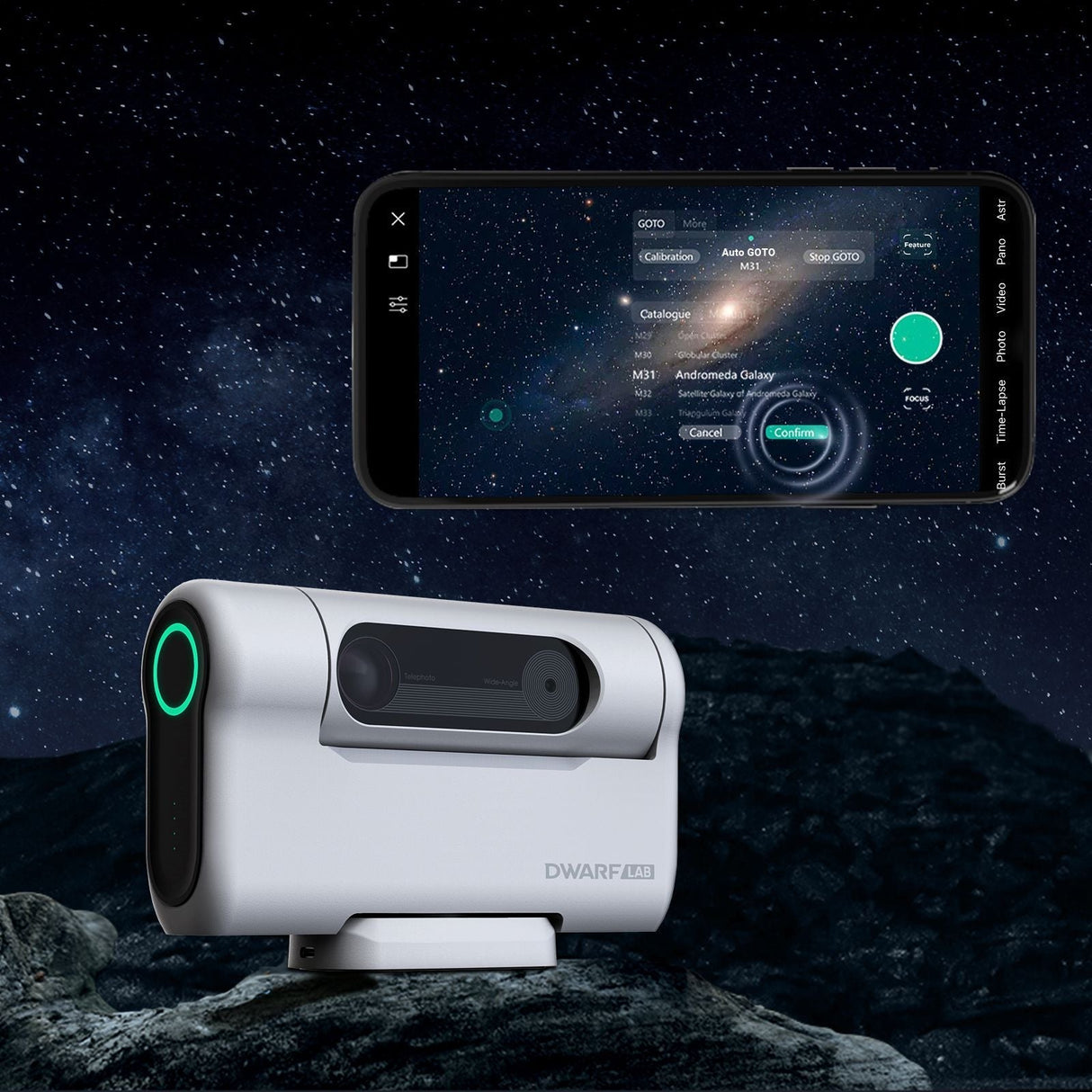 DWARF II Deluxe Edition - Smart Telescope with Solar Filters, UHC Filter and Two Replaceable Batteries
