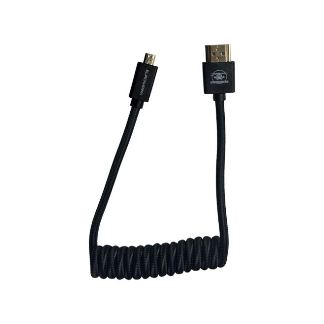 Blackhawk Coiled Micro HDMI to Full HDMI Cable (12-24")