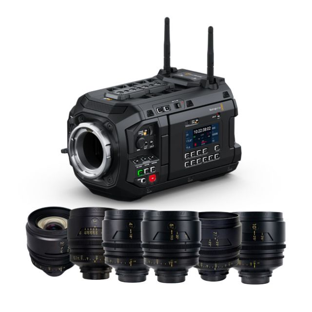 Blackmagic Design URSA Cine 17K 65 Body & Blackwing T-Tuned 6 PL Mount Lens Set + Case (27mm, 37mm, 47mm, 57mm, 77mm, 107mm) 