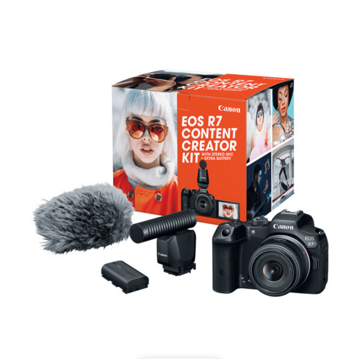 Canon EOS R7 Mirrorless Camera with 18-45mm Lens Content Creator Kit