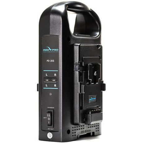 Indipro Tools Compact 95Wh V-Mount Li-Ion Battery and Dual V-Mount Battery Charger Kit
