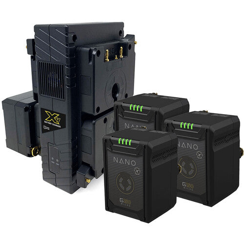 Core SWX NANO Micro 147Wh 4-Battery Kit with Quad Travel Charger (Gold Mount)