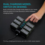 Tilta Foldable Charging Station for L-Series/NP-F Battery Kit (2 Batteries) - Black