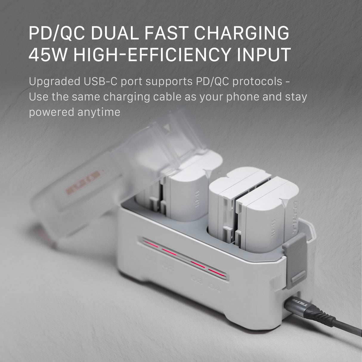Tilta Portable Charging Station for LP-E6 (4 Channel) - Off White