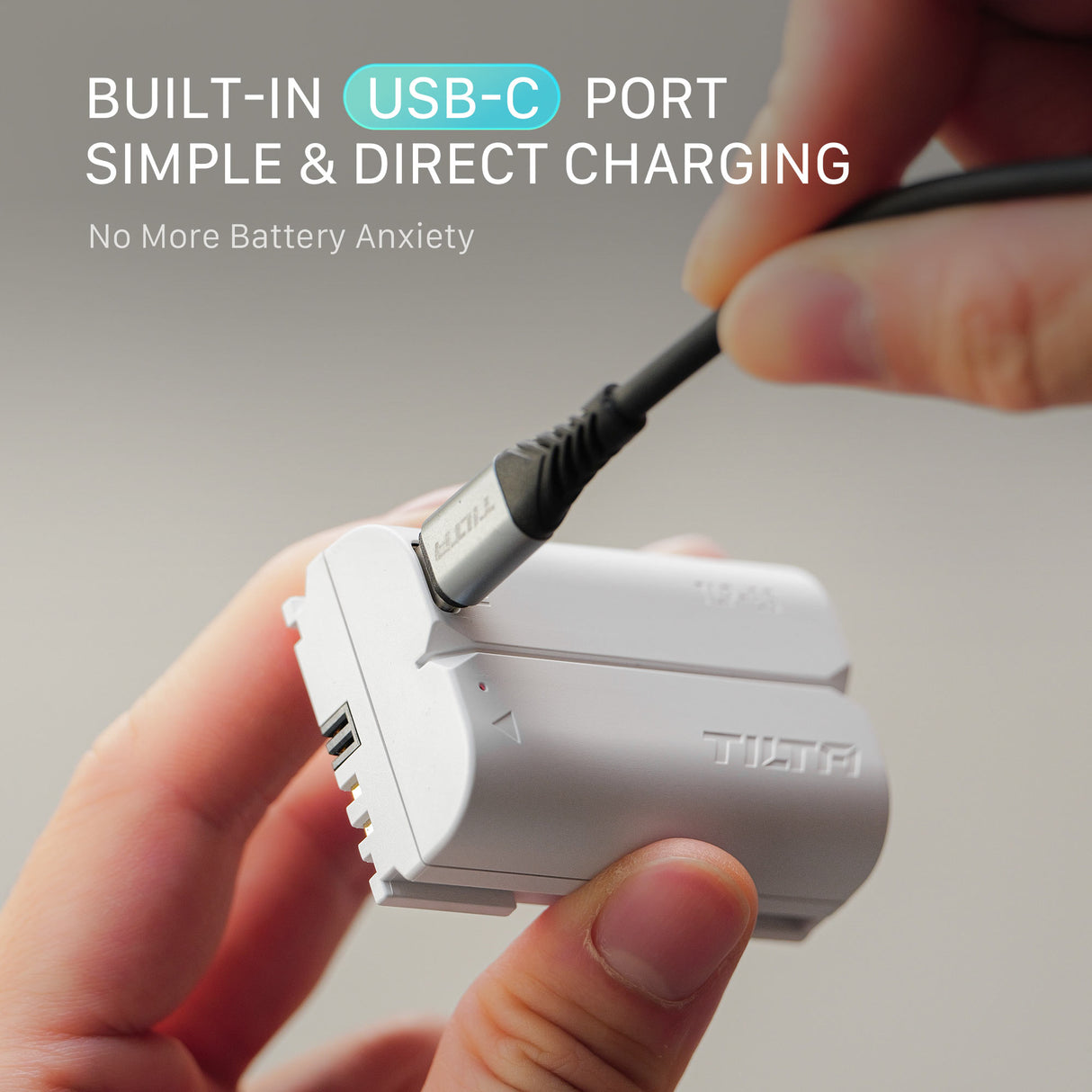 Tilta LP-E6P Battery with USB-C Input (2400mAh) - Off White