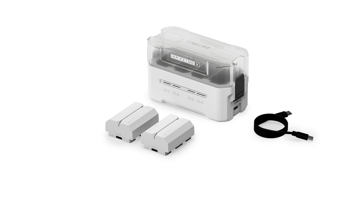 Tilta NP-FZ100 Charging Station Battery Kit (2 Batteries) - Off White