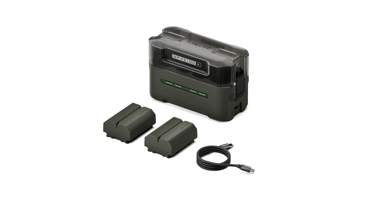 Tilta NP-FZ100 Charging Station Battery Kit (2 Batteries) - Green