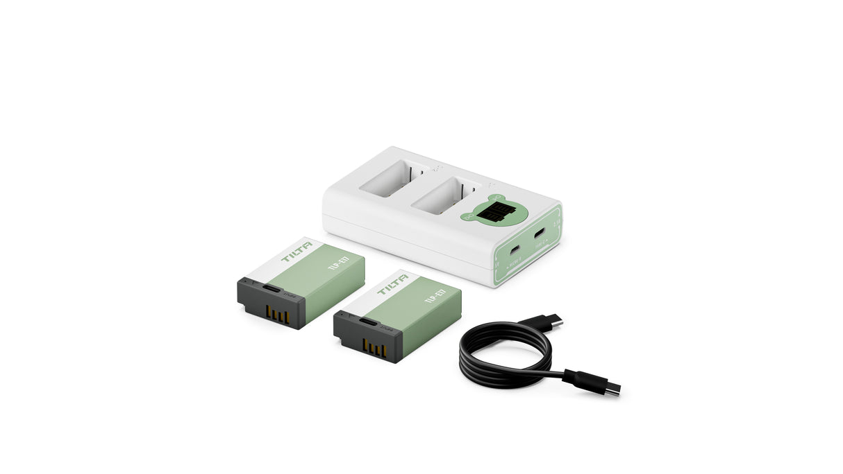 Tilta LP-E17 Charging Station Battery Kit (2 Batteries) - Ash Green