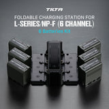 Tilta Foldable Charging Station for L-Series/NP-F Battery Kit (6 Batteries, US) - Black