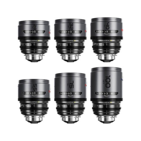 Dzofilm Pavo 2X Anamorphic 6-Lens Set (28/32/40/55/75/100mm T2.1, Neutral Coating, Pl & Ef)