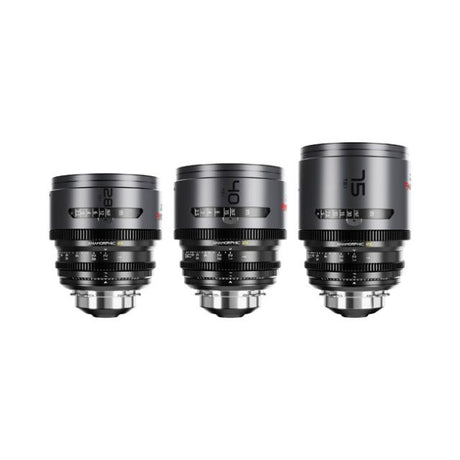 Dzofilm Pavo 2X Anamorphic Prime 3-Lens A Set (28/40/75mm T2.1, Neutral Coating, Pl & Ef)