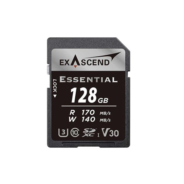 ExasCEnd 128Gb Essential Sdxc, Uhs-I, V30 Memory Card