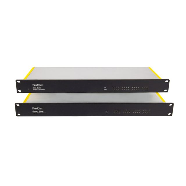FieldCast Mux/Demux Three 3G (16x SDI In/Out & Ethernet over one Fiber Strand)