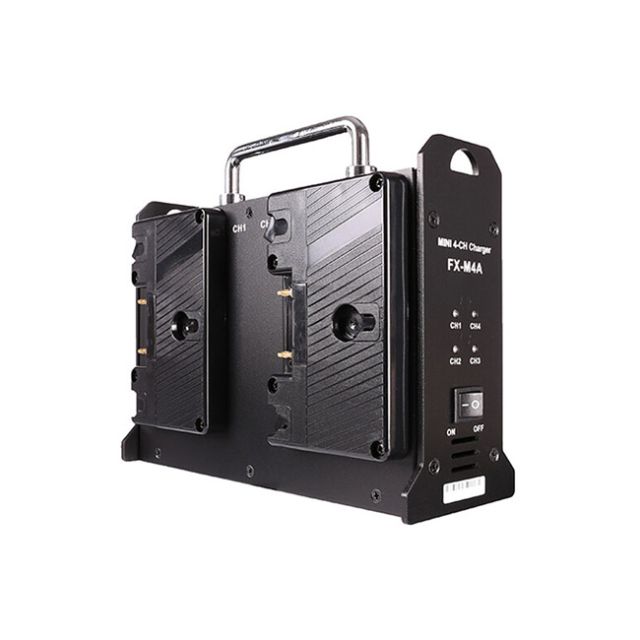 Fxlion FX-M4A Mini 4-Channel Gold-Mount Battery Charger