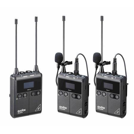 Godox WMicS1 Kit 2 Two-Person Camera-Mount Wireless Omni Lavalier Microphone System for Mirrorless/DSLR Cameras (514 to 596 MHz) | PROCAM