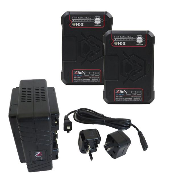 Idx Zc-X2G Dual-Channel Li-Ion Battery Charger And 2 X Zen-C98G Battery Kit