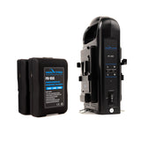 Indipro 2x Compact Series 95Wh Li-Ion Batteries and Dual V-Mount Charger Kit (V-Mount)