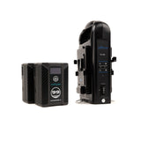 Indipro 2x Kratos 99Wh V-Mount Li-Ion Batteries and Dual V-Mount Battery Charger Kit