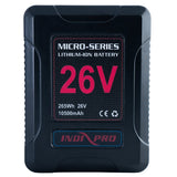 Indipro 2x Micro-Series 26V 265Wh V-Mount Li-Ion Batteries and 26V V-Mount Quad Charger Kit