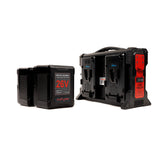 Indipro 2x Micro-Series 26V 265Wh V-Mount Li-Ion Batteries and 26V V-Mount Quad Charger Kit