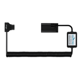 Indipro Coiled D-Tap Power Cable to Sony L-Series (NP-F) Dummy Battery (24-36", Regulated)