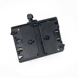 Indipro Dual Gold Mount Battery Plate with 3-Pin XLR Output & Locking Clamp