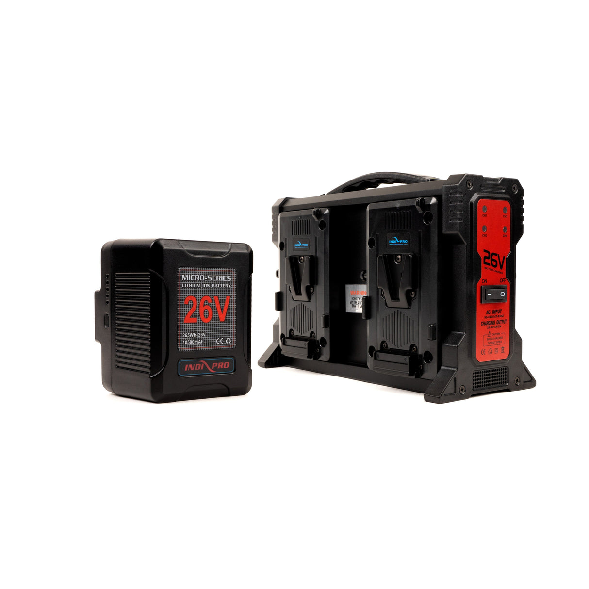 Indipro Micro-Series 26V 260Wh Lithium-Ion Battery and 26V Charger Kit (Gold Mount)