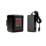 Indipro Micro-Series 26V 260Wh Lithium-Ion Battery (Gold Mount) & D-Tap Charger Kit