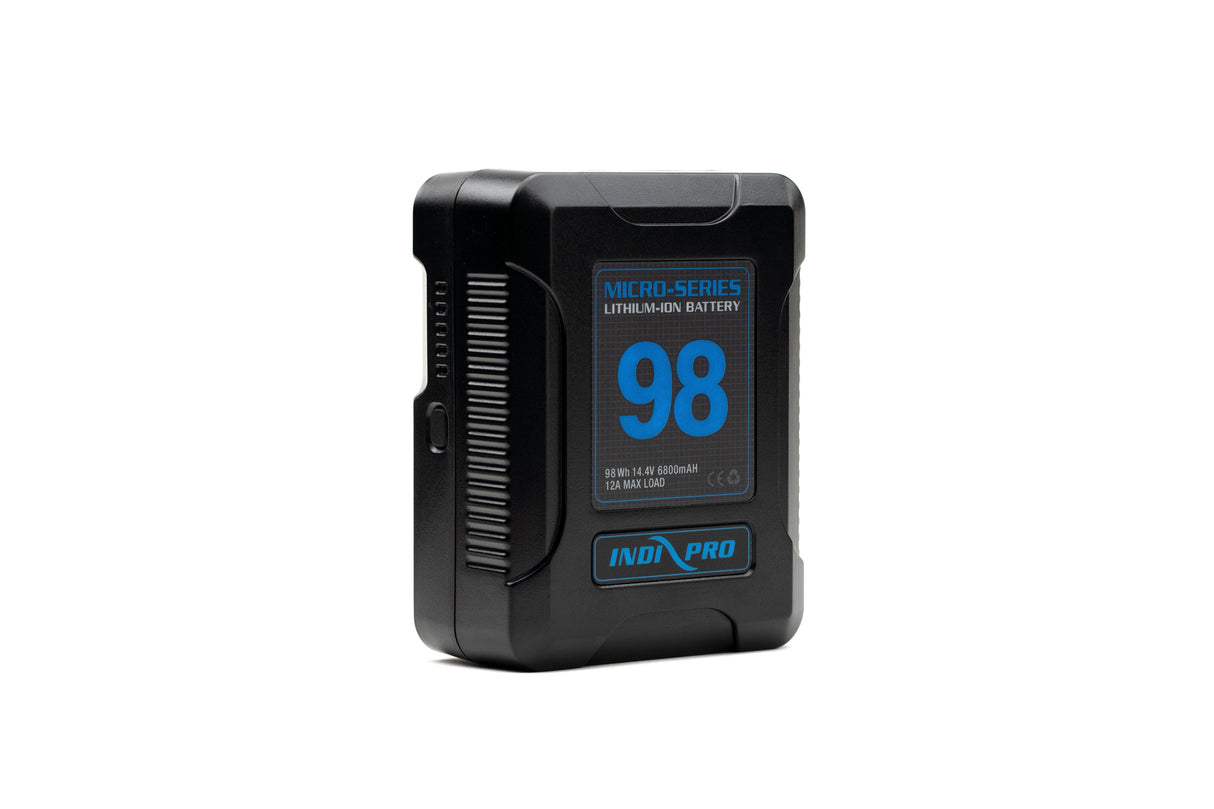 Indipro Micro-Series 98Wh Li-Ion V-Mount Battery and D-Tap Pro Charger (2.5A) Kit