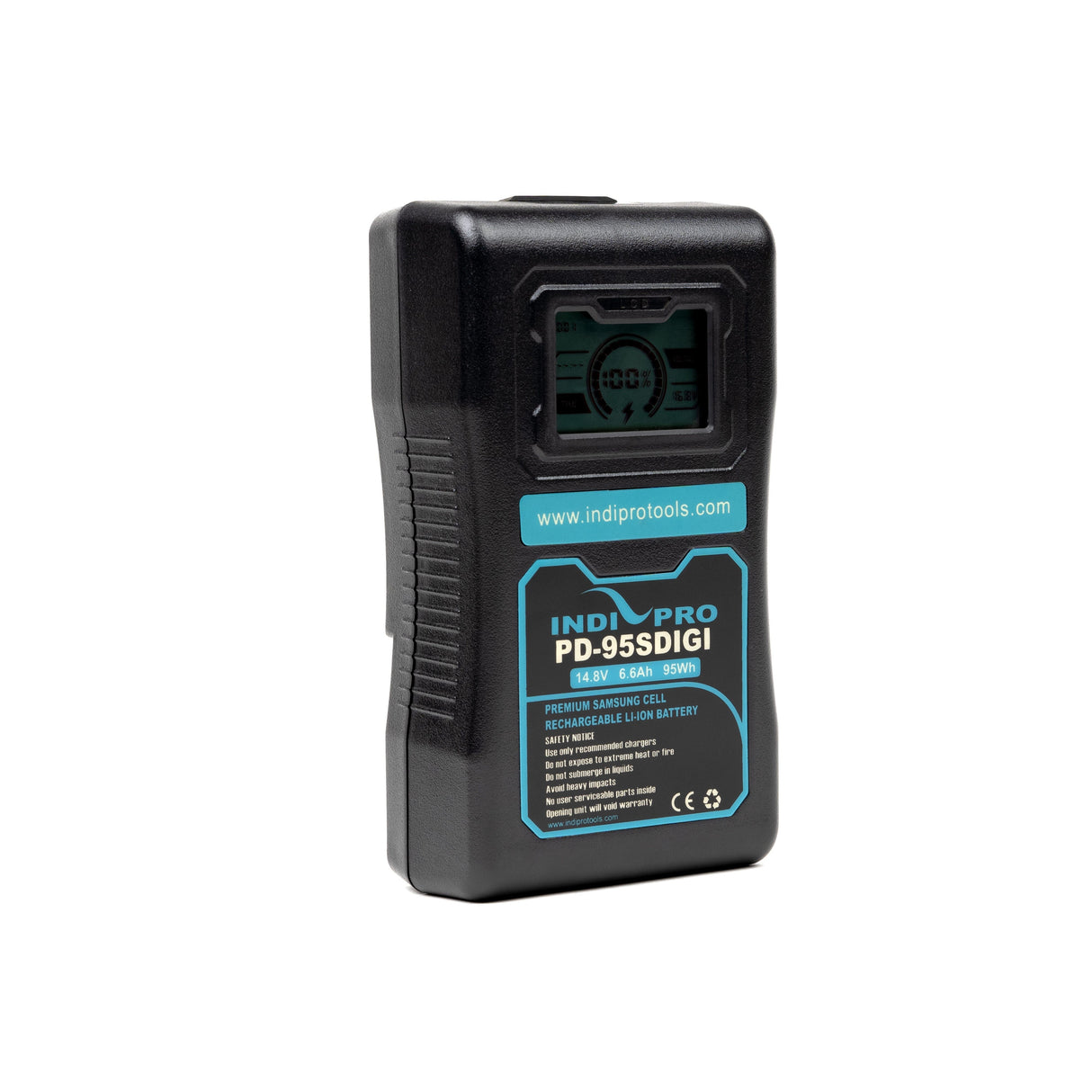 Indipro Compact Series 95Wh V-Mount Lithium-Ion Battery w/ LCD Display