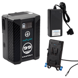 Indipro Power Bundle with 15mm V-Mount Plate for Blackmagic PYXIS (Kratos 99Wh, D-Tap Charger, V-Mount Plate for PYXIS)