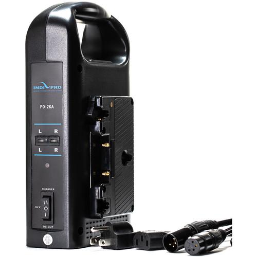 Indipro 2x Compact 95Wh Gold Mount Li-ion Batteries and Dual Gold-Mount Battery Charger Kit