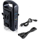 Indipro 2x Compact Series 95Wh Li-Ion Batteries and Dual V-Mount Charger Kit (V-Mount)