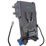 Indipro V-Mount Battery Plate w/ HDMI to SDI Converter for BMPCC 4K/6K/6K Pro with 15mm Rod Mount (16")