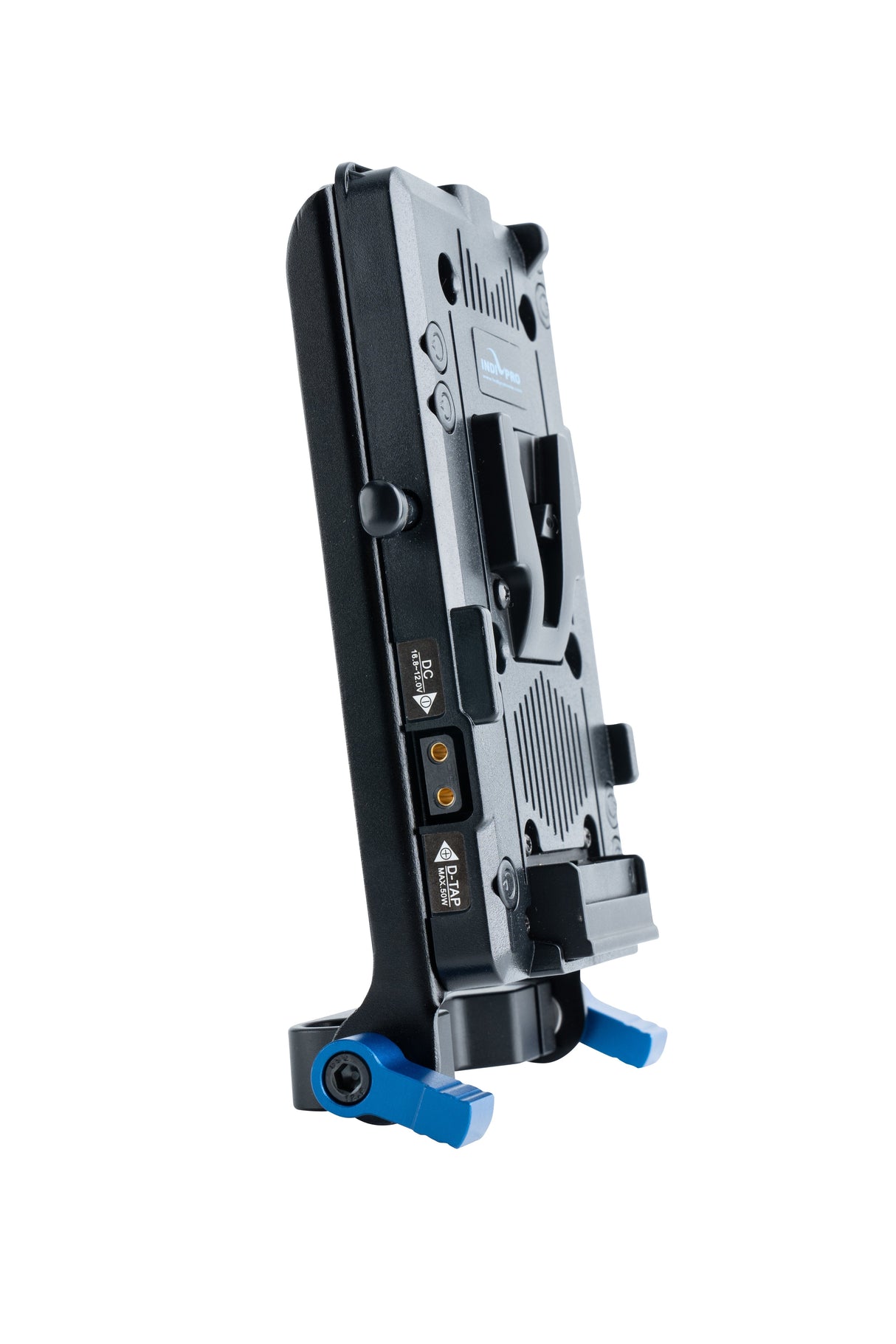 Indipro V-Mount Battery Plate with 3x D-Tap Outputs & 15mm Rod Mount
