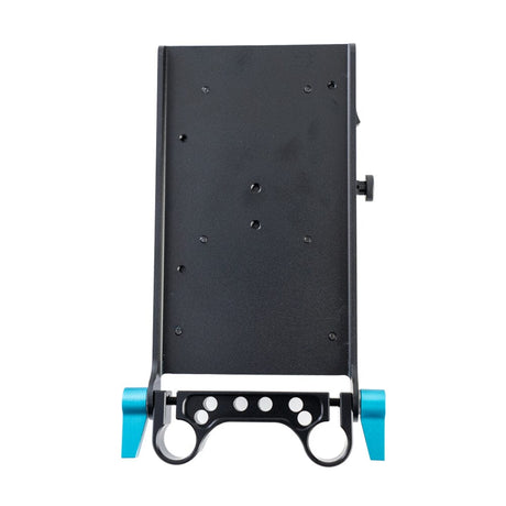Indipro V-Mount Battery Plate with Multiple Output Ports and 15mm Rod Mount