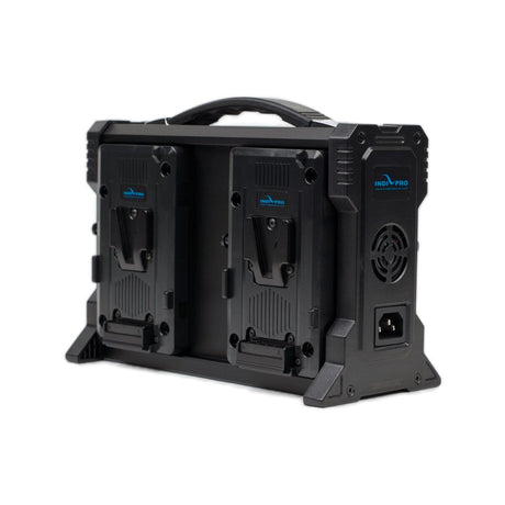 Indipro V-Mount Quad 14.4V Battery Charger with XLR Output