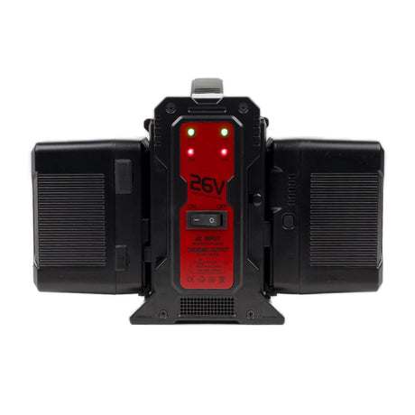 Indipro V-Mount Quad 26V Battery Charger with XLR Output