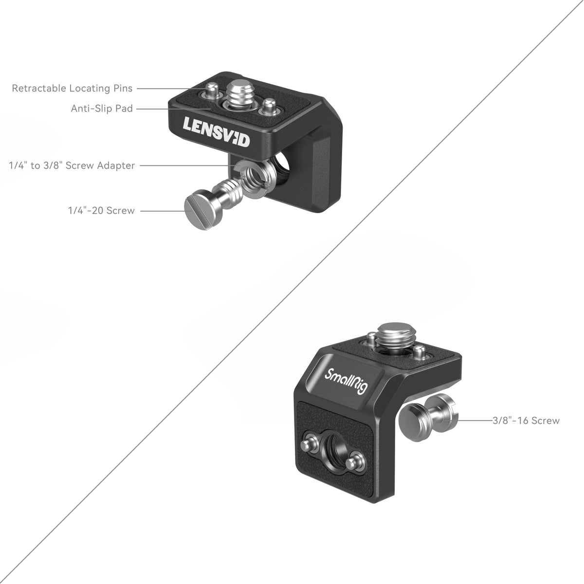 SmallRig x LensVid Mini L-Shaped Mount Plate Kit MD4360