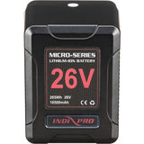 Indipro Micro-Series 26V 260Wh Lithium-Ion Battery (Gold Mount) & D-Tap Charger Kit