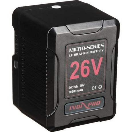 Indipro Micro-Series 26V 260Wh Lithium-Ion Battery (V-Mount) & D-Tap Charger Kit