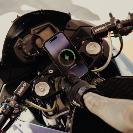 Motorcycle Stem Mount | Charging Qi2
