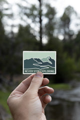 Never Stop Exploring Sticker