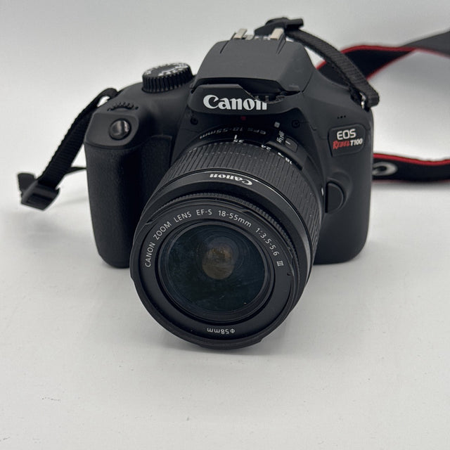 Used Canon EOS Rebel T100 with EF-S 18-55mm F3.5-5.6 III Lens Camera