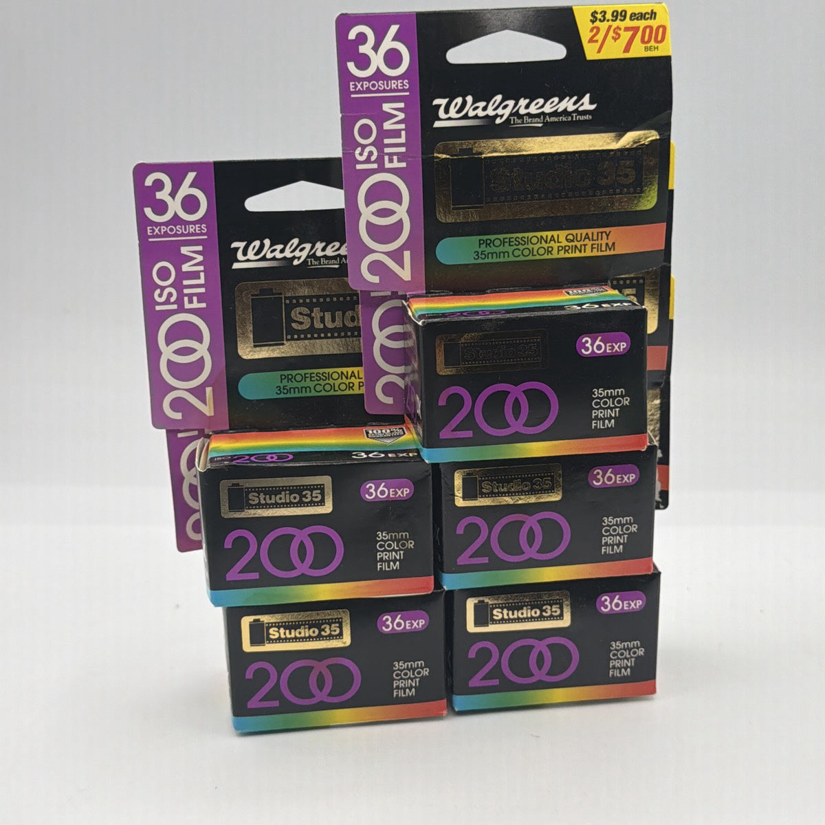 Used Walgreens Studio 35 200 ISO 35mm Color Print Film (5 pack)
