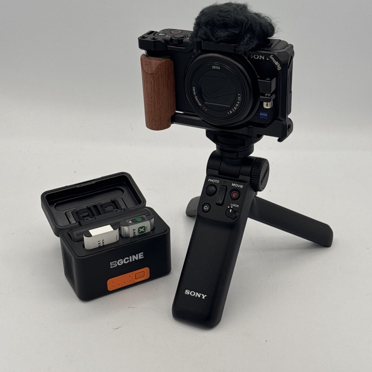 Used Black ZV-1 with SmallRig Cage and Sony Control Handle Camera