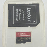 Used SanDisk Extreme Pro microSD 128GB Camera